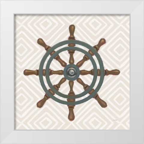 A Day at Sea IV White Modern Wood Framed Art Print by Wiens, James
