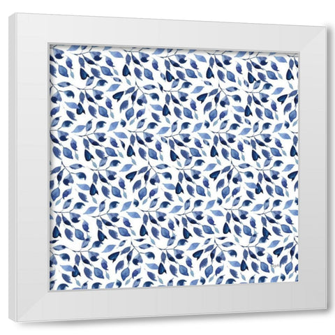Delft Delight Pattern III White Modern Wood Framed Art Print by Rice, Kristy