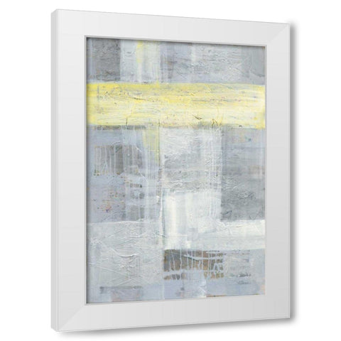 Patchwork Abstract I White Modern Wood Framed Art Print by Hristova, Albena