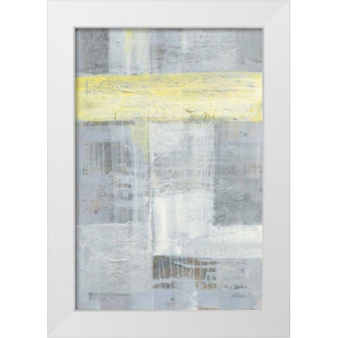 Patchwork Abstract I White Modern Wood Framed Art Print by Hristova, Albena