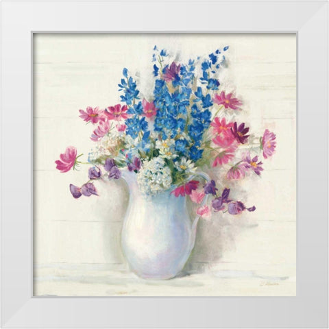 Ironstone Bouquet II Bright White Modern Wood Framed Art Print by Rowan, Carol