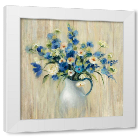 Coastal Bouquet White Modern Wood Framed Art Print by Vassileva, Silvia