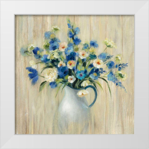 Coastal Bouquet White Modern Wood Framed Art Print by Vassileva, Silvia