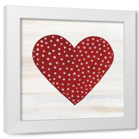 Rustic Valentine Heart I White Modern Wood Framed Art Print by McKenna, Kathleen Parr