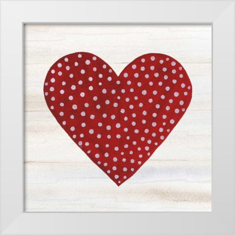 Rustic Valentine Heart I White Modern Wood Framed Art Print by McKenna, Kathleen Parr