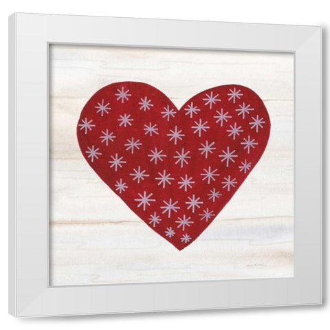 Rustic Valentine Heart II White Modern Wood Framed Art Print by McKenna, Kathleen Parr