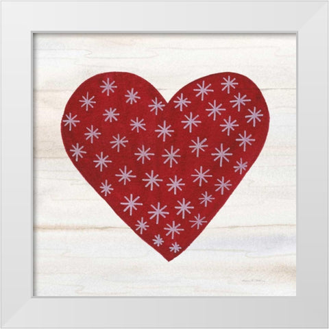 Rustic Valentine Heart II White Modern Wood Framed Art Print by McKenna, Kathleen Parr
