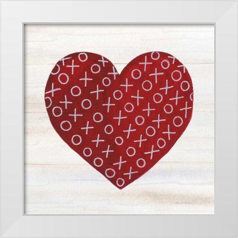 Rustic Valentine Heart IV White Modern Wood Framed Art Print by McKenna, Kathleen Parr