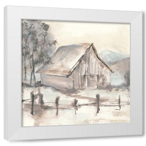Barn VII White Modern Wood Framed Art Print by Paschke, Chris