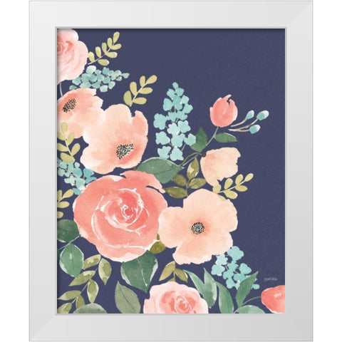 Blooming Delight I White Modern Wood Framed Art Print by Jackson, Jenaya