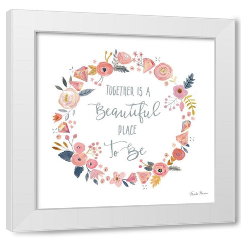 It Takes Two IV White Modern Wood Framed Art Print by Zaman, Farida