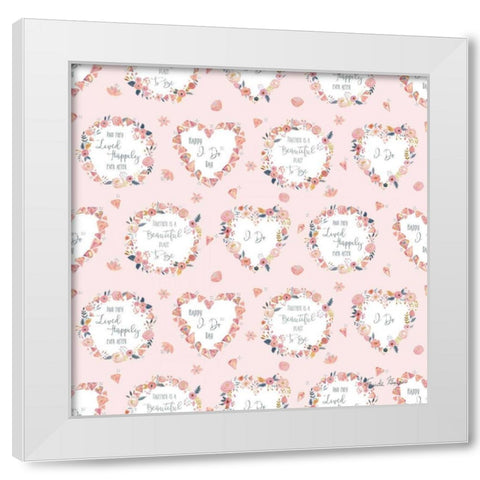 It Takes Two Step 01B White Modern Wood Framed Art Print by Zaman, Farida