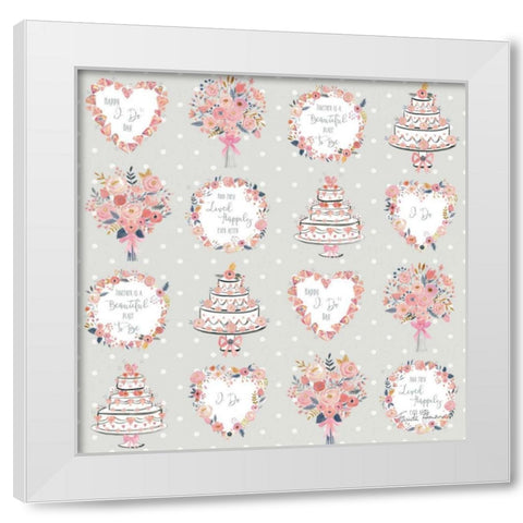 It Takes Two Step 04C White Modern Wood Framed Art Print by Zaman, Farida