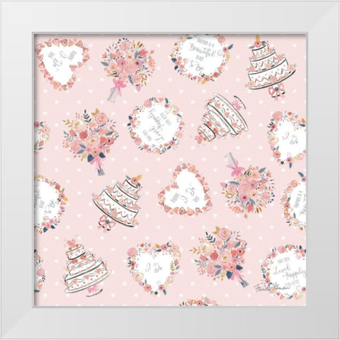 It Takes Two Step 05B White Modern Wood Framed Art Print by Zaman, Farida