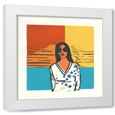 Camila White Modern Wood Framed Art Print by Tillmon, Avery