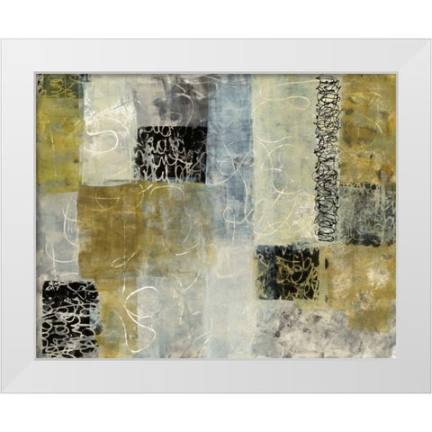 Twin City White Modern Wood Framed Art Print by Rhue, Piper