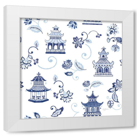 Everyday Chinoiserie Pattern VIC White Modern Wood Framed Art Print by Urban, Mary