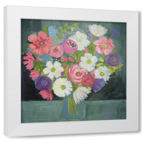 Special Bouquet White Modern Wood Framed Art Print by Zaman, Farida