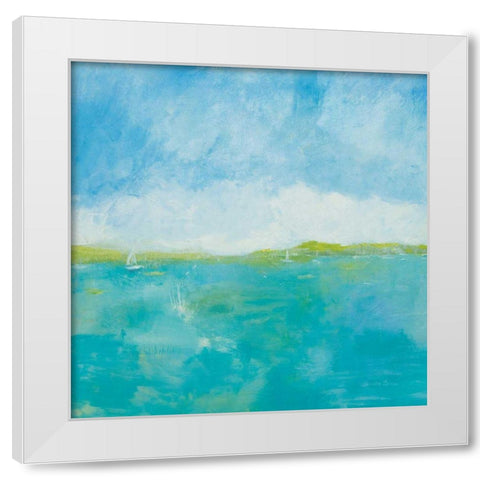 Sunny Day White Modern Wood Framed Art Print by Zaman, Farida