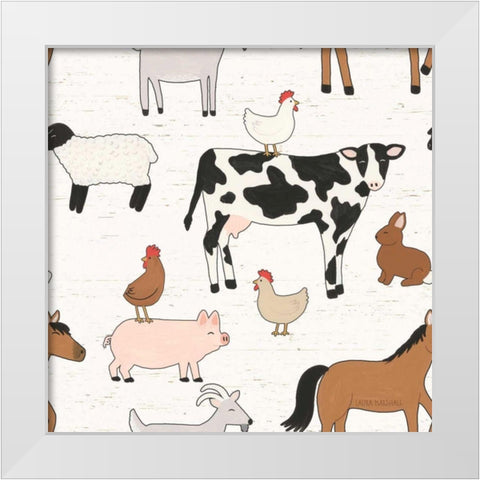 Country Roads Step 01A White Modern Wood Framed Art Print by Marshall, Laura