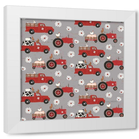 Country Roads Step 02C White Modern Wood Framed Art Print by Marshall, Laura