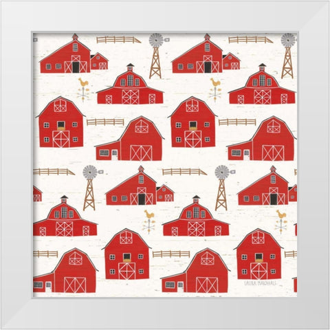 Country Roads Step 03A White Modern Wood Framed Art Print by Marshall, Laura