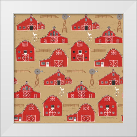 Country Roads Step 03B White Modern Wood Framed Art Print by Marshall, Laura