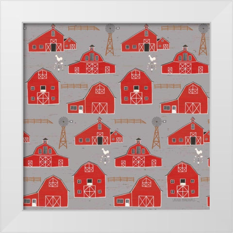 Country Roads Step 03C White Modern Wood Framed Art Print by Marshall, Laura