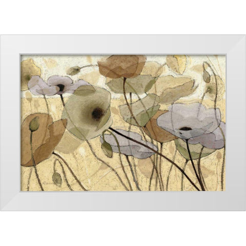 Fluidity IV - WAG White Modern Wood Framed Art Print by Novak, Shirley