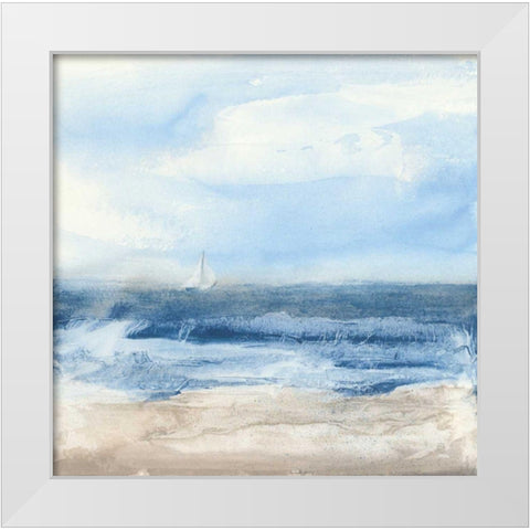 Surf and Sails White Modern Wood Framed Art Print by Paschke, Chris
