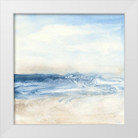 Surf and Sand White Modern Wood Framed Art Print by Paschke, Chris