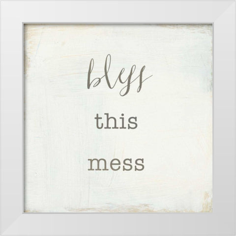 Home Sweet Home II Script White Modern Wood Framed Art Print by Wild Apple Portfolio