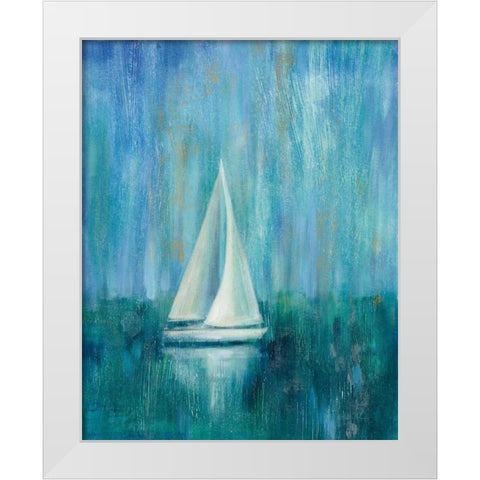 Sailboat Simplicity I White Modern Wood Framed Art Print by Vassileva, Silvia