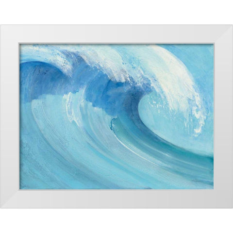 Catch a Wave White Modern Wood Framed Art Print by Hristova, Albena