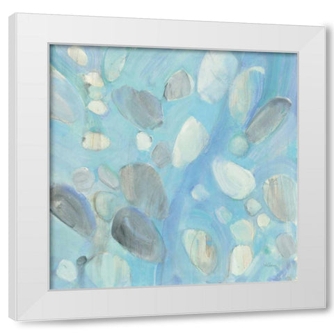 Running Water White Modern Wood Framed Art Print by Hristova, Albena