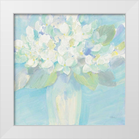 So Pretty White Modern Wood Framed Art Print by Hristova, Albena