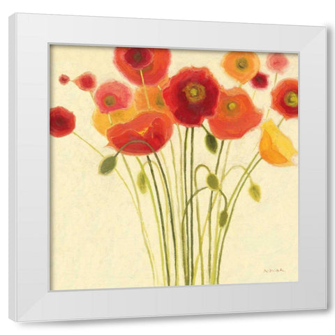 Sizzle I - Wag White Modern Wood Framed Art Print by Novak, Shirley