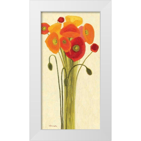 Sizzle II - Wag White Modern Wood Framed Art Print by Novak, Shirley