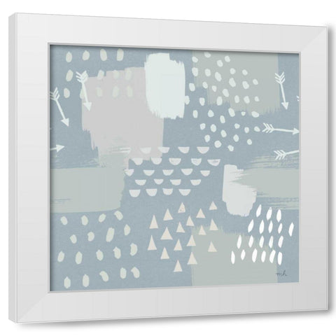Calm World Map Pattern XI White Modern Wood Framed Art Print by Hershey, Moira