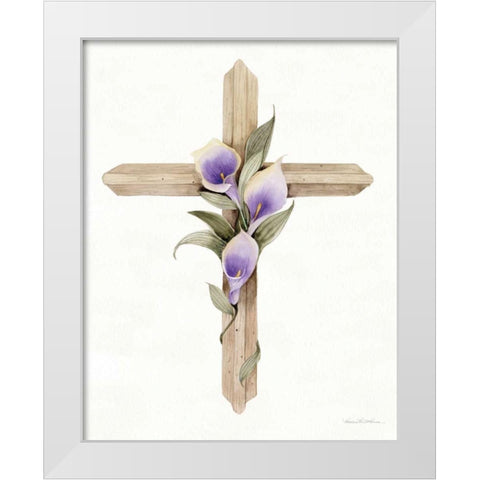 Easter Blessing Cross II White Modern Wood Framed Art Print by McKenna, Kathleen Parr