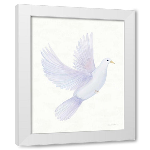 Easter Blessing Dove I White Modern Wood Framed Art Print by McKenna, Kathleen Parr