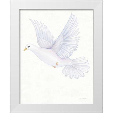 Easter Blessing Dove II White Modern Wood Framed Art Print by McKenna, Kathleen Parr