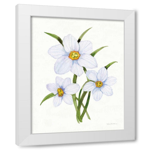 Easter Blessing Flowers I White Modern Wood Framed Art Print by McKenna, Kathleen Parr