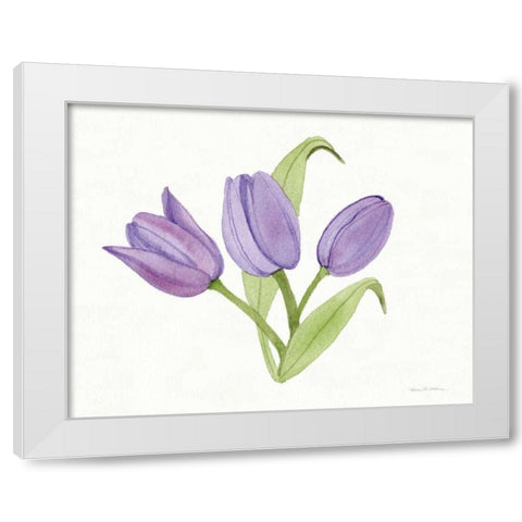 Easter Blessing Flowers II White Modern Wood Framed Art Print by McKenna, Kathleen Parr