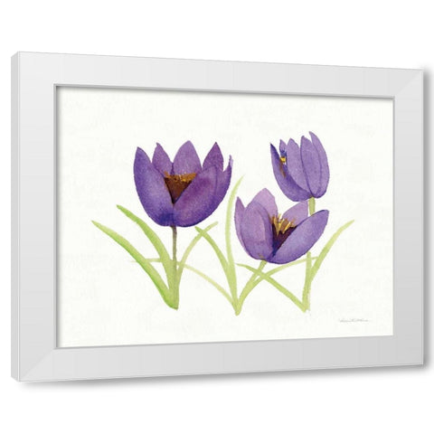 Easter Blessing Flowers VII White Modern Wood Framed Art Print by McKenna, Kathleen Parr