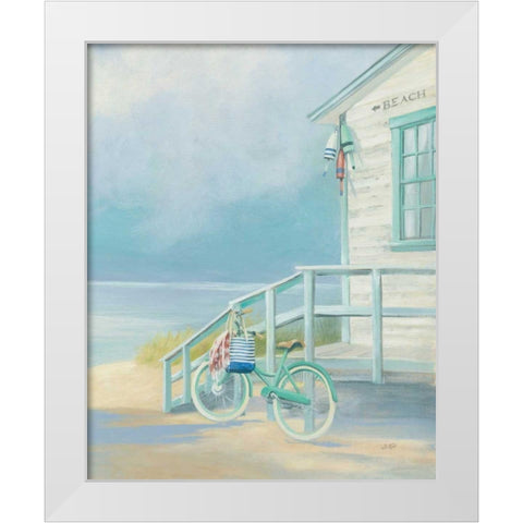 Morning Ride to the Beach White Modern Wood Framed Art Print by Purinton, Julia