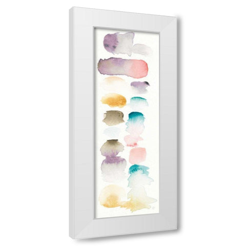Watercolor Swatch Panel I - Lavender White Modern Wood Framed Art Print by DeNeige, Elyse
