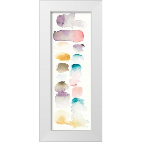 Watercolor Swatch Panel I - Lavender White Modern Wood Framed Art Print by DeNeige, Elyse