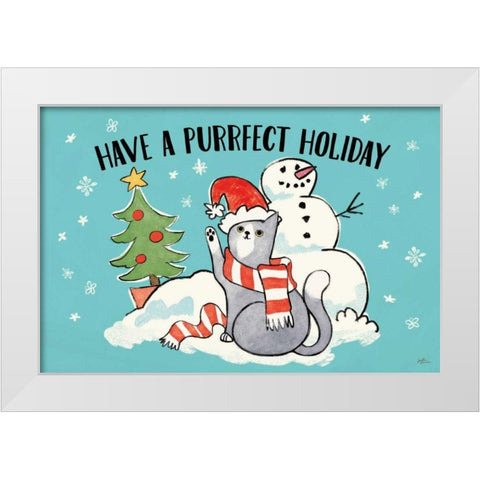 Santa Paws I White Modern Wood Framed Art Print by Penner, Janelle