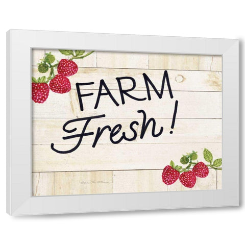 Life on the Farm Sign I v2 White Modern Wood Framed Art Print by McKenna, Kathleen Parr